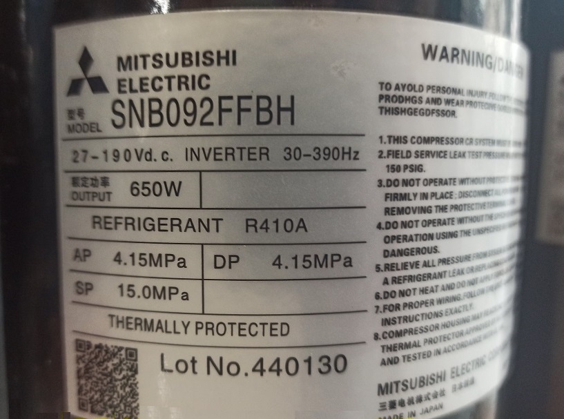 Máy nén snb092ffbh-Máy nén biến tần Mitsubishi 1